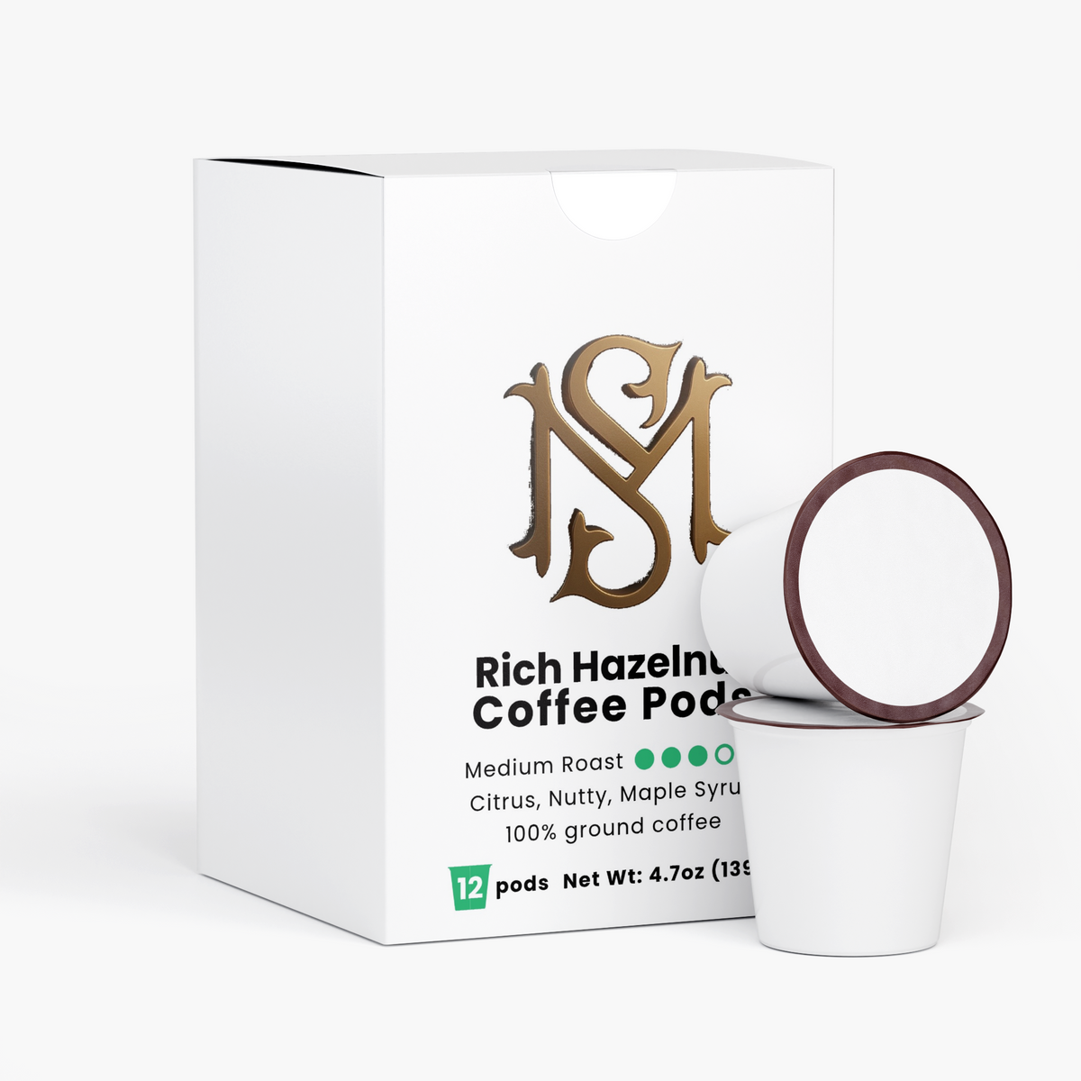Rich Hazelnut Coffee Pods (Medium Roast)